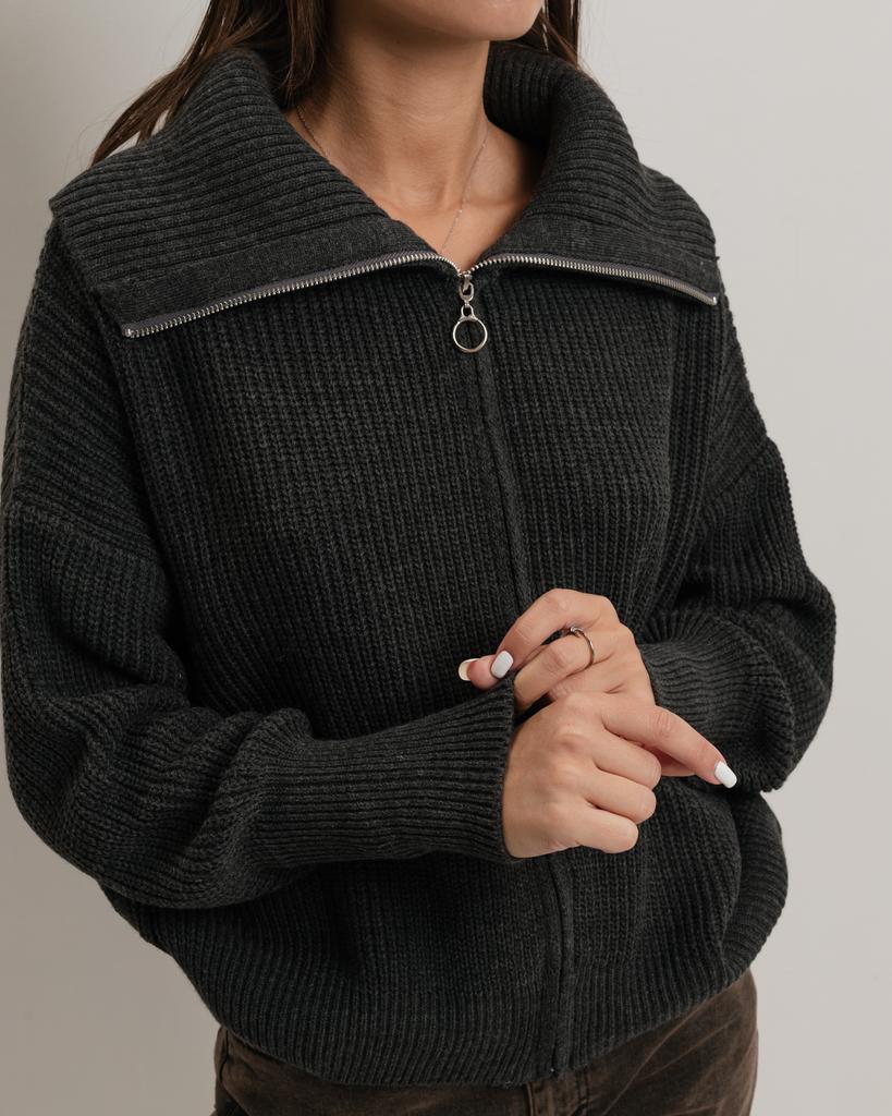 Кофта с молнией Rimas 11400 серая