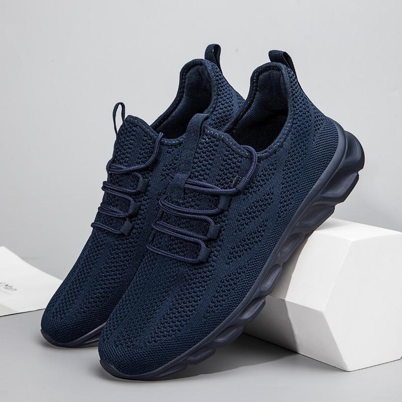 Damyuan Breathable Mesh Men Shoes Black Walking Flats Plus Size Women Tennis Sneakers Unisex Jogging Walking Athletic Shoes