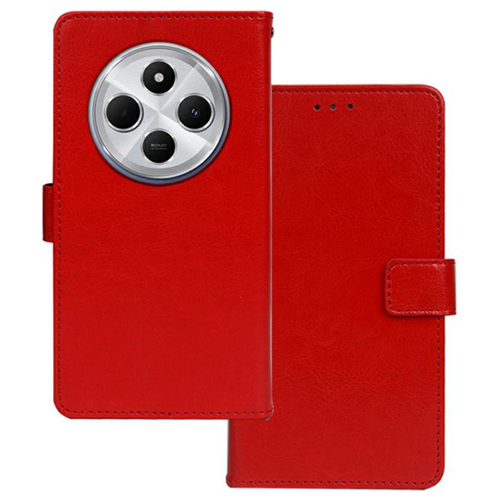 

IDEWEI For Xiaomi Poco C75 4G/Redmi 14R 5G/14C 4G Phone Case Card Slots Leather Cover Crazy Horse Texture C