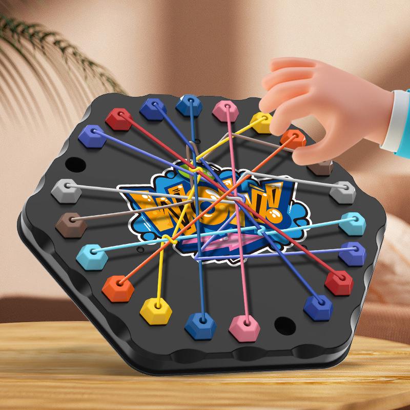 Kids Rope Knots Puzzle Board Game Color Line Twisted Connected Ropes Logic Thinking Table Game Parent Child Interactive Toy