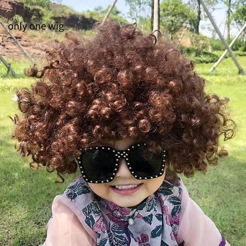 Joker Wig With Colorful Explosion Hair For Childrens Festival Costume Accessory