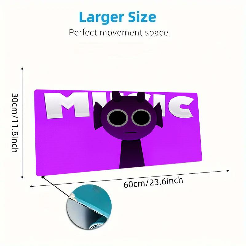 Cartoon Mouse Pad, Large Gaming Desk Mat, Non-slip XXL Mousepad for Laptop & Tablet, Mini PC Playmat with Stitched Edges