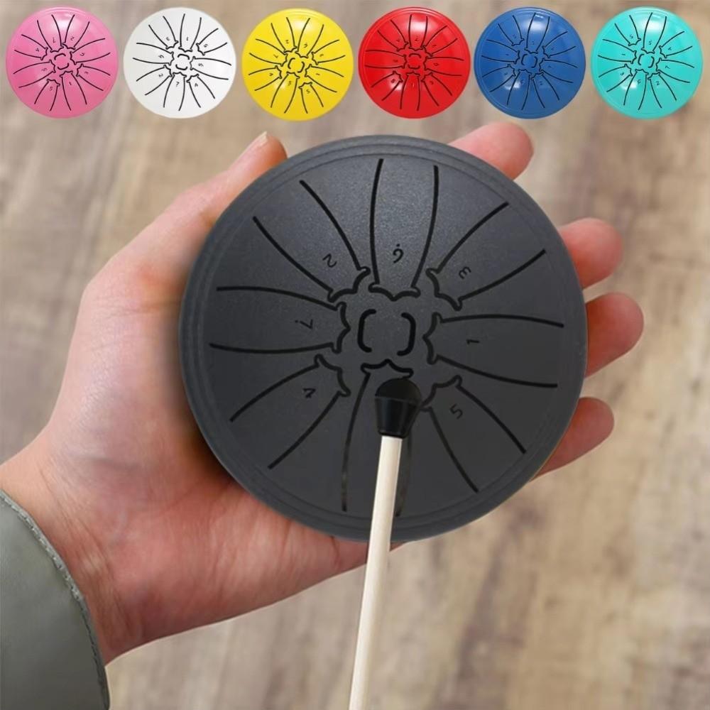 4 Inch 8 Notes Mini Hand Pan Drums Multicolour Meditation Drum  Drum Accessories