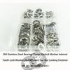 350Pcs Plum Blossom Hole Retaining Ring Bearing Clip Retaining Ring Set 304 Stainless Steel Plum Blossom Inner Tooth Retaining Ring M3M4-M12