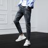 Mens Slim Fit Jeans Fashion Tapered Denim Pants Young Men Plus Size