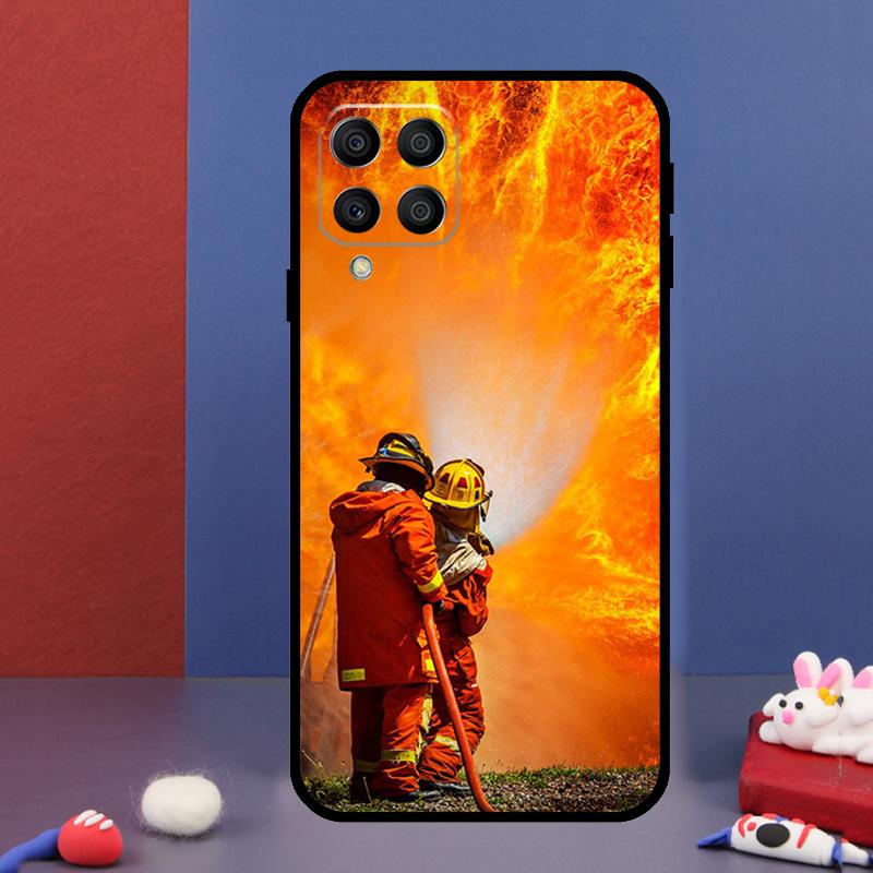 Fire Fighting Hero For Samsung Galaxy M31 M51 M33 M13 M23 M53 M15 M55 M14 M34 M54 M20 M30s M32 M52 Phone Case