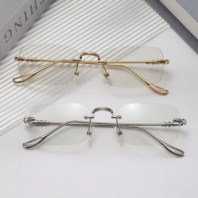 Anti Radiation Frameless Glasses For Women Men Eyeglass Computer Eyewear Anti Blue Light Glare1 Metal Frame Sunglasses