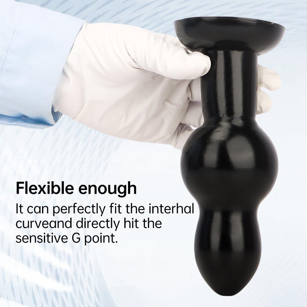 Großer Analplug Sexspielzeug Analdildos Schwarzer Penis PVC Realistischer Schwanz Fisting Sklave Pegging