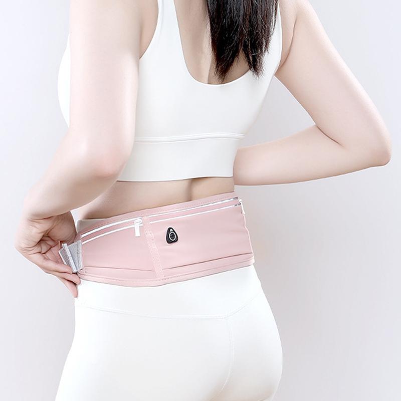 Waterproof Running Waist Belt With Three Pockets And Headphone Port Perfect For Jogging Hiking Outdoor Fitness Workouts