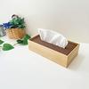 KATOMOKU Wooden Tissue Case, Small, km-66NA, Paulownia Wood, Natural Brown (Natural)