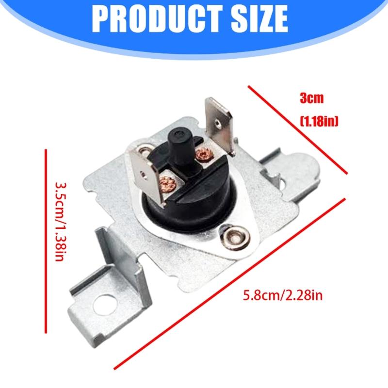 Pack of 2 Universal Dryer Accessory Thermostat High Strength Plastic Metal Texture Strong Component Easy Installation