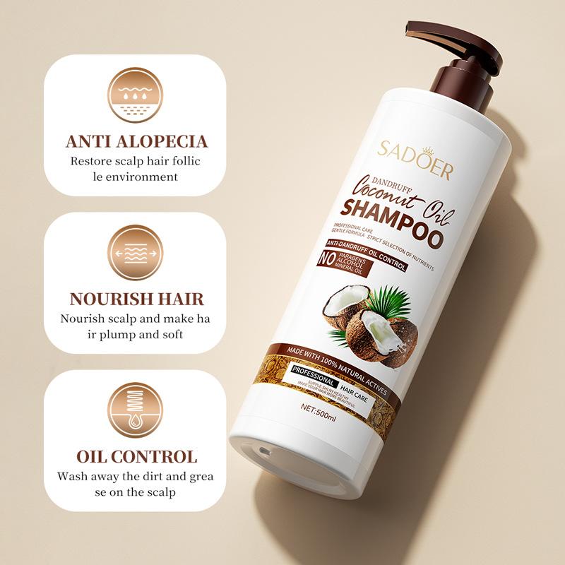 Coconut Shampoo SADOER Amino Acid Cleansing Refreshing Shampoo 500ml