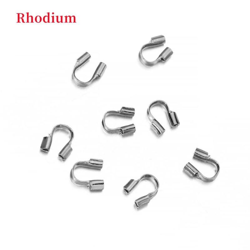 100pcs 4.5x4mm Wire Protectors Wire Guard Guardian Protectors Loops U Shape Accessories Clasps Connector for Jewelry Making