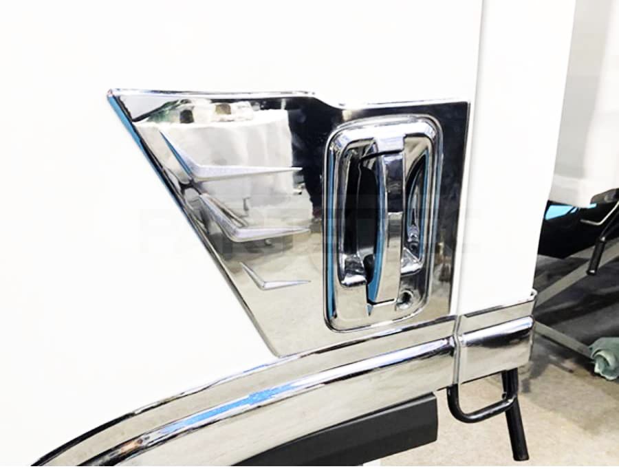 Chrome door handle covers and right for Isuzu 07 Elf and 07 Forward Five Star Customizable decoration (left set) Giga. truck.