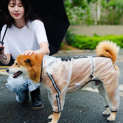 Waterdichte Hond Regenjas Huisdier Honden Kleding Transparante Regenjas voor Middelgrote Grote Hond Kat Chihuahua Teddy Overall roupa cachorro