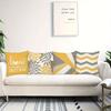 SWEET HOME Decoration Fashion Yellow Gray Geometric Pattern Printing Pillowcase Living Room Sofa Cushion Cover Room Decoration