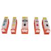 5PCS Ink Cartridge 4 Colors PP Intelligent Chip Large Capacity Printer Accessories for Documents Pictures