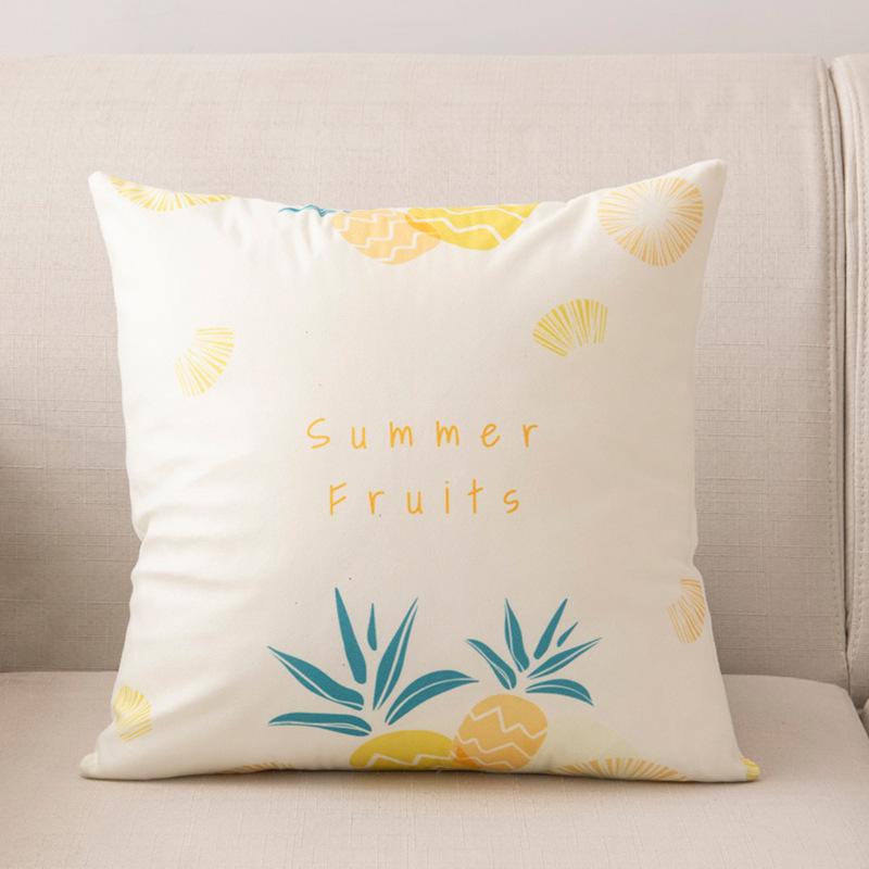 45x45cm Nordic Ins Cartoon Printing Square Pillowcase Living Room Sofa Office Seat Cushion Cover Home Decoration