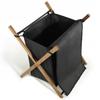 KADAX Cesto para la Ropa Negro de Madera Plegable Contenedor Grande Eco 39L
