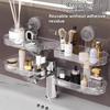 1Pcs Detachable Faucet Storage Rack Suction Cup Non-Punching Toilet Rack Wall-Mounted Bathroom Without Draining Water