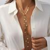 Tassel long irregular Y-shaped collarbone chain ins high-end sense niche fashion necklace for women