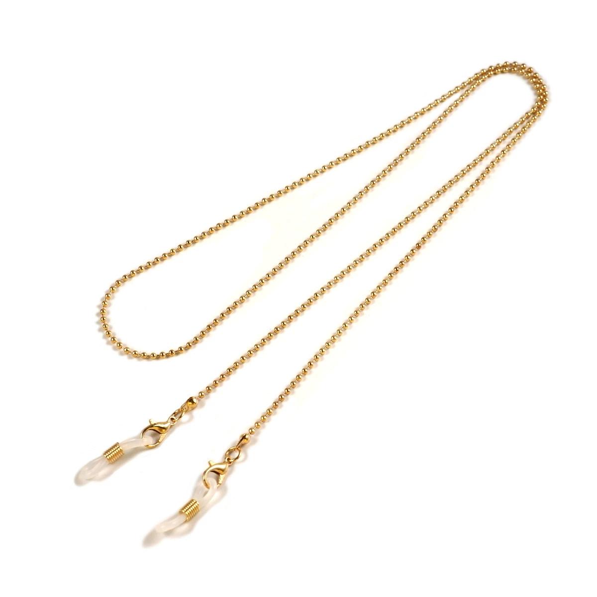 

Simple Fashion Metal Beads Glasses Chain Mask Lanyard Non-slip Glasses Anti-lost Mask Lanyard Chain New Unisex Accessories золотой