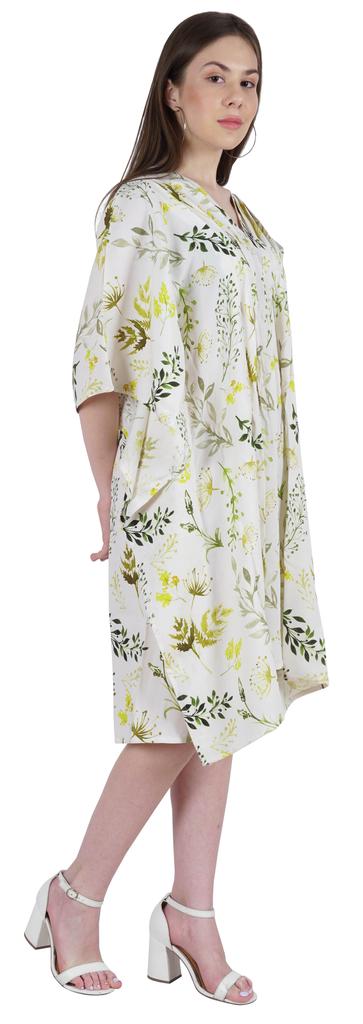Moomaya Womens Short Kaftan Cover Up Night Dress Kaftan Gown Kimono