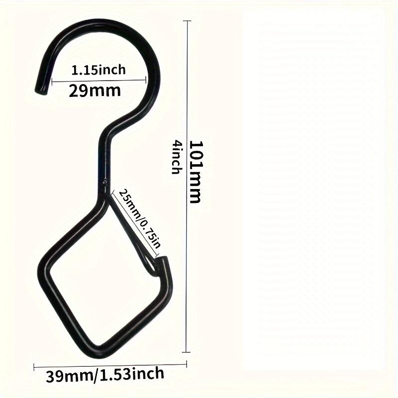 

Heavy-Duty S-Hooks With Safety Latches Windproof Heavy-Duty Hooks For Outdoor, Kitchen, Bathroom, Closet, And Garden Organization 1pc