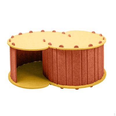 Cat Play Tunnel Bed Cave Indoor Universal Removable Cover Easy To Clean All Season for 2 Cats