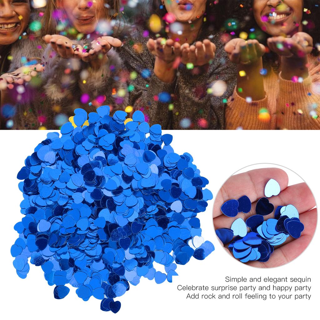 3000Pcs HrtShaped Confetti Wedding Valentine's Day Sequins Sprinkle Part Decoration Supplies(Red )