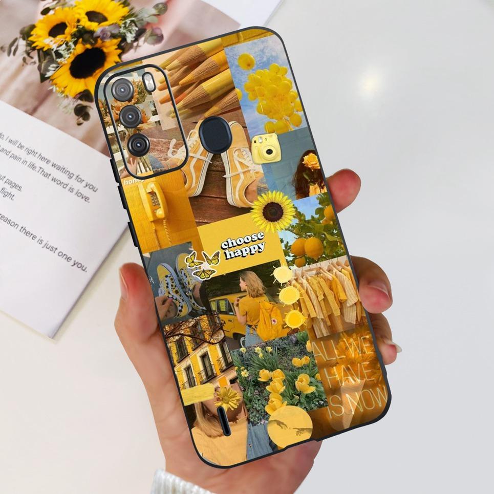 For ITEL Vision 1 Pro Vision 2 Phone Case Cute Cat Dinosaur Flower Pattern Back Cover Vision2 Vision1Pro Soft Matte Silcione Bag