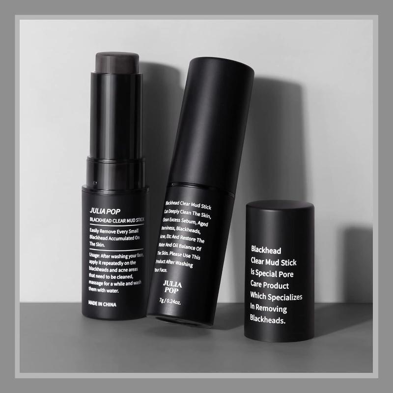 Bamboo Charcoal Blackhead Clear Mud Stick for Face, Face Scrub Removes Blackheads, Oil Control with Charcoal Extract, Fa