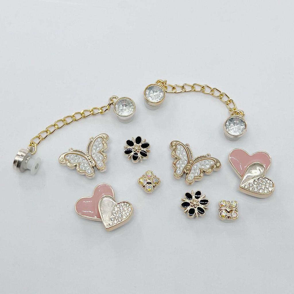 Women's DIY Detachable Shoe Accessories: Stylish Flower Buckle with Sparkling Diamonds