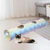 Cloth Colorful     Paper Scratch Resistant Collapsible Cat Tunnel Tube Playing Hiding Toy