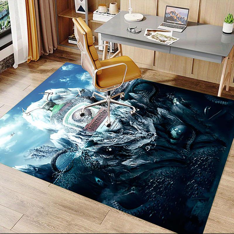 1pc Underwater Spirits Journey Carpet for Playroom Bedroom Living Room Sofa Home Decor,kids Game Area Rug Non-slip Floor Mat Y82622