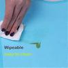 Silicone Adult Bibs with Crumb Catcher, Waterproof Bibs for Adult, Extra Long Elderly Men Women Blue Bib for Eating Washable Wipeable Easy Clean (2pcs
