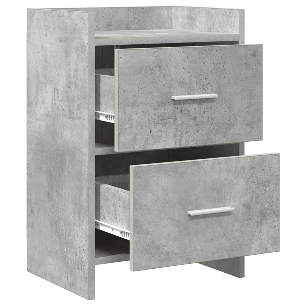 Nightstands 2 pcs Concrete Grey 40 x 30 x 60 cm Engineered Wood
