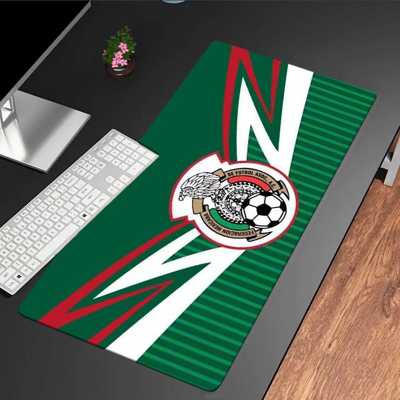 Mexico Football Emblem Mouse Pad, Rubber Base, Esports Desk Mat, Mouse Pad for Gamers and Office Use, Gaming Desk , Easy To Clean Mat