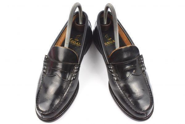 Regal Pánské mokasíny z pravé kůže velikost 24,0 cm černé Goodyear Welt společenské business boty(POUŽITÝ)