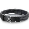 Wholesale Genuine Leather Man Bracelet  Armband Heren with Magnet Clasp Button Elegant Bracelet for Men Logo Name Engraveable
