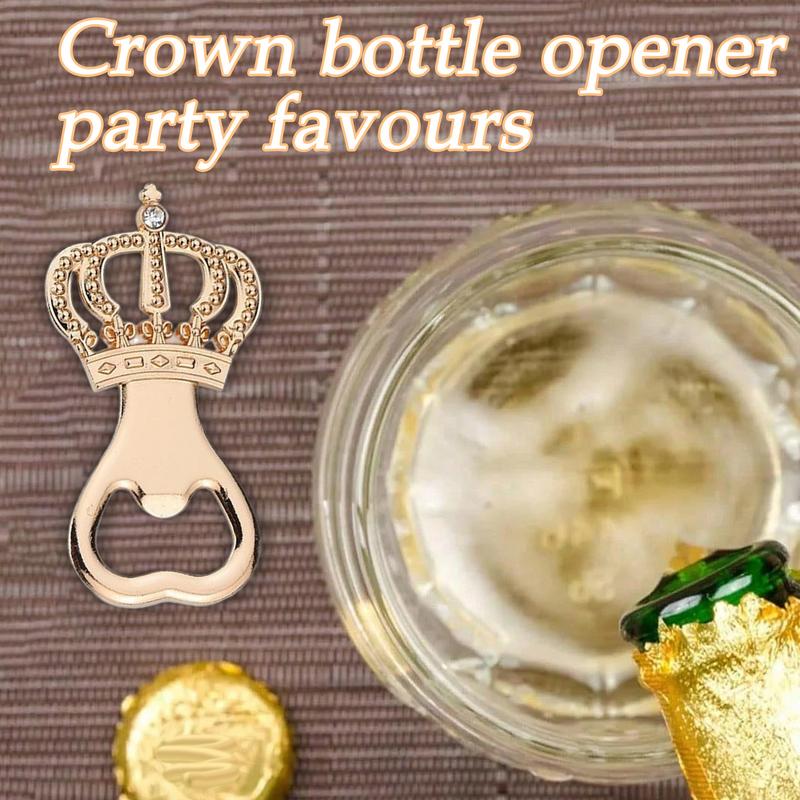 Bottle Top Opener Crown-Shaped Ergonomic Metal Bottle Opener Lightweight Gadgets For Outdoor Camping Wedding Banquets