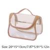 Trendy Laser Transparent Makeup Bag Portable Minimalist Handbag Travel Cosmetic Pouch Waterproof PVC Clear Toiletry Bags