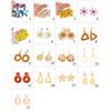 Beach Vintage Styles Flower Earrings Portable Geometric Dangle Earrings for Trendy Women Party Fashion Accessories