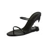 Fashion Women's New Runway Show In Europe and America, Minimalist Wolf Toothed High Heels and Large-sized Slippers