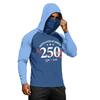 Men Long Sleeve Hooded Sun Protection Shirt with National Flag Graphic Quick Dry Lightweight Athletic Top for Outdoor Activities