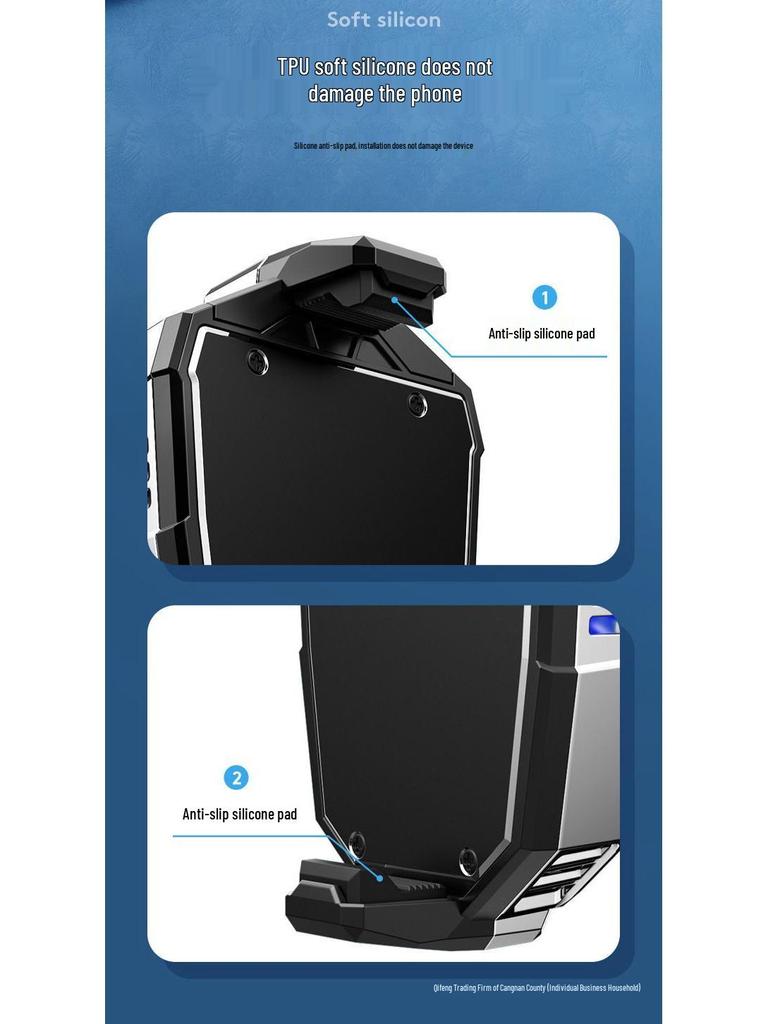 Desktop Semiconductor Dual-Core Mobile Phone Cooler Stand with Large Area Cooling and Fan