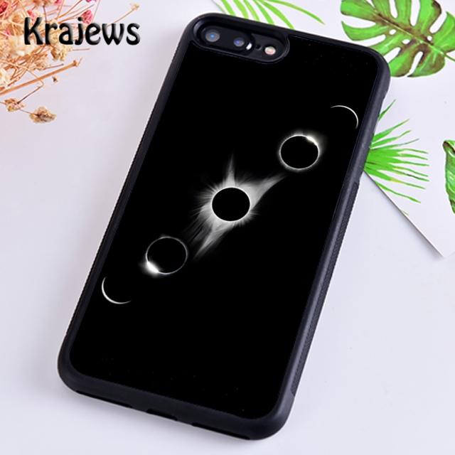 Krajews Moon Space Lunar Eclipse Planet Soft Phone Case For iPhone 17 Air 16 15 14 plus 11 12 13 pro max coque Fundas