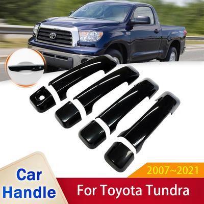 Für Toyota Tundra XK50 2007~ 2018   Glänzend Schwarz Äußere Türgriffabdeckung Aufkleber Autostyling Schutz