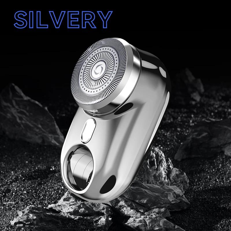 Mini Electric Shaver With Atmosphere Lamp LED Display For Men Portable Travel Painless Cordless Face Beard Knives Razor Trimmer