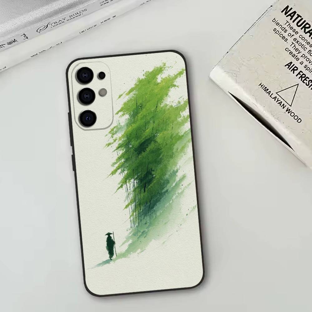 

Green watercolor Phone Case Black Silicone Soft For Samsung S25,S24,S21,S22,S23,S30,Ultra,S20,Plus,Fe,Lite Samsung S20ULTRA5G